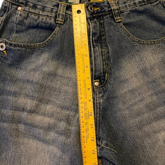 Rare VTG Y2K Southpole Embroidered Wide Leg Straight Denim Jeans Size 30 x 32 - Picture 8 of 15